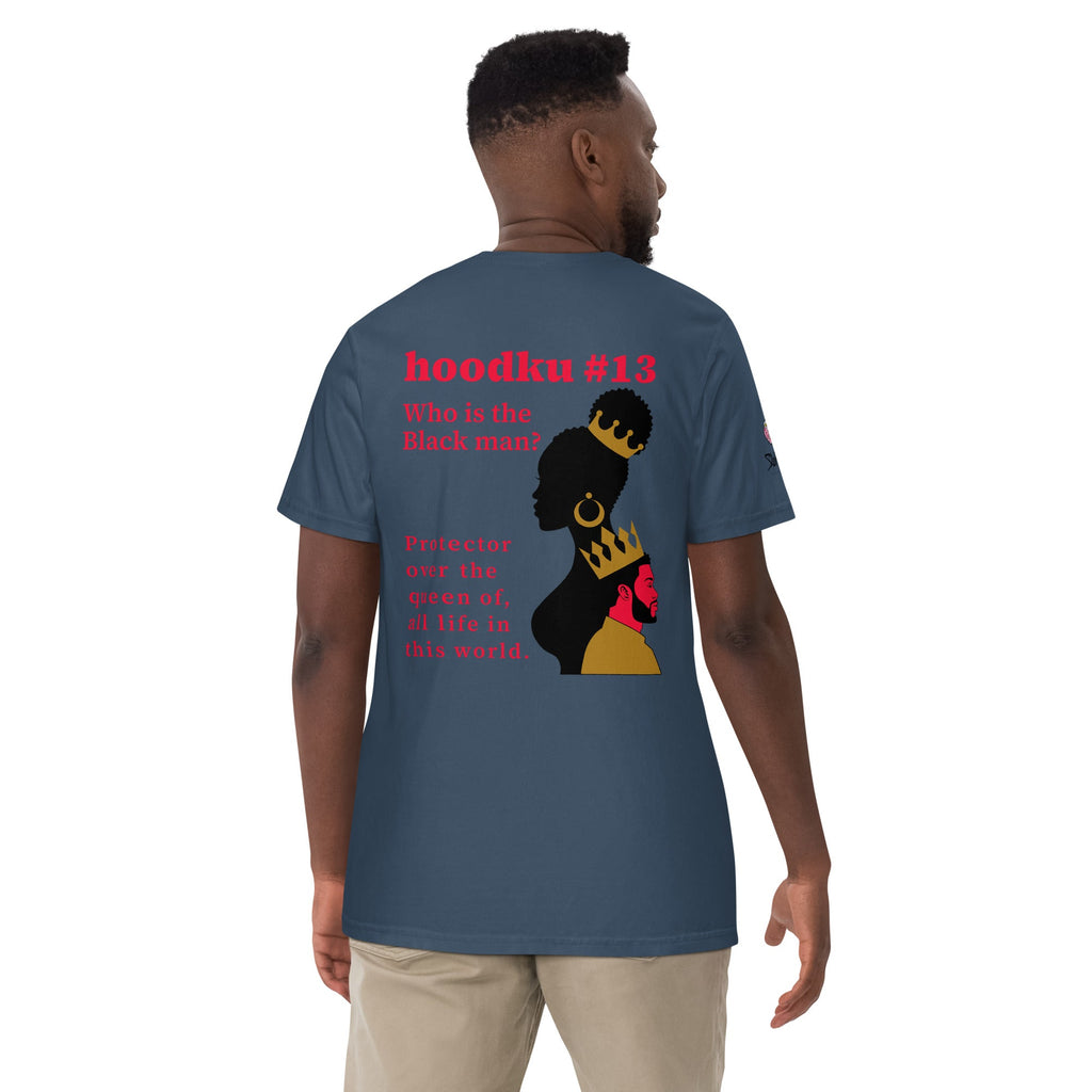 hoodku 13 Perception Edition Men's garment - dyed heavyweight t-shirt - Stark Reality Intellectual Apparel