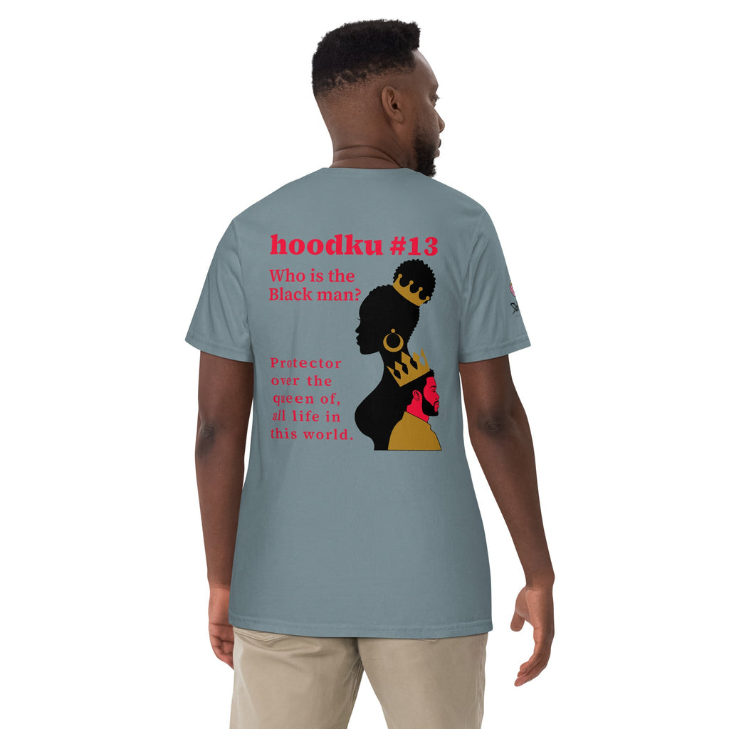 hoodku 13 Perception Edition Men's garment - dyed heavyweight t-shirt - Stark Reality Intellectual Apparel
