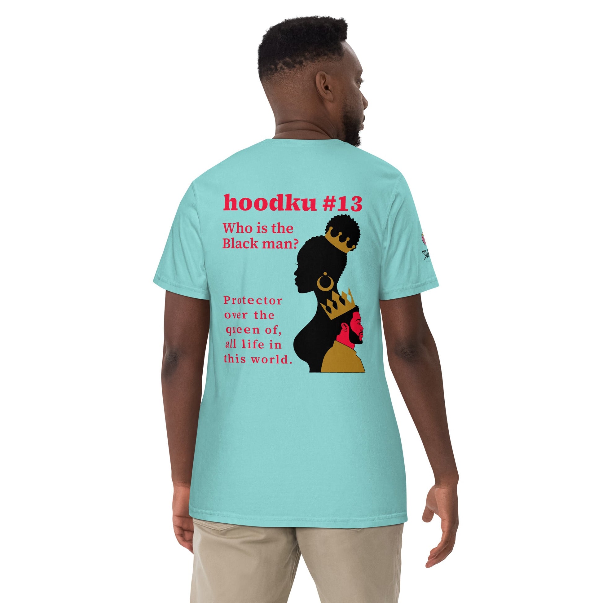 hoodku 13 Perception Edition Men's garment - dyed heavyweight t-shirt - Stark Reality Intellectual Apparel