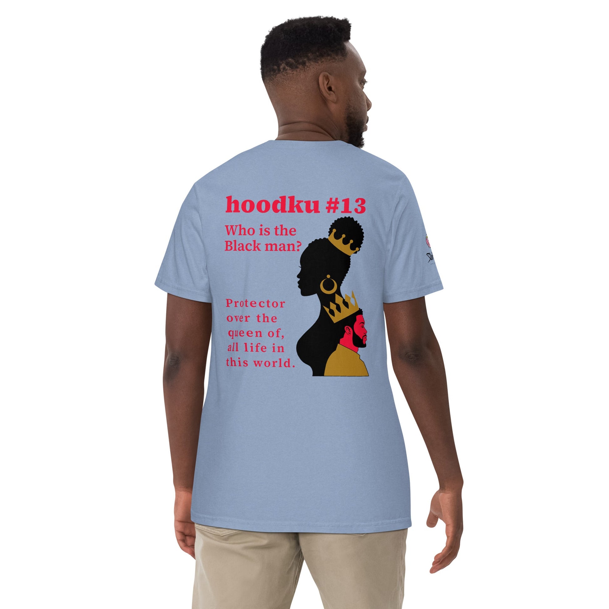 hoodku 13 Perception Edition Men's garment - dyed heavyweight t-shirt - Stark Reality Intellectual Apparel