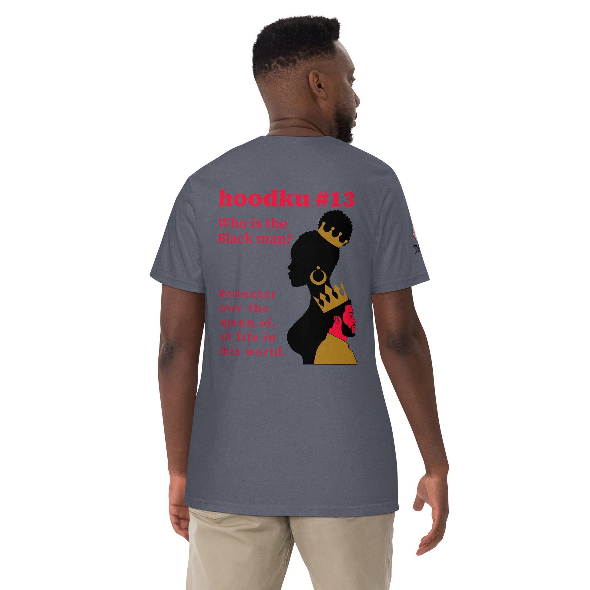 hoodku 13 Perception Edition Men's garment - dyed heavyweight t-shirt - Stark Reality Intellectual Apparel