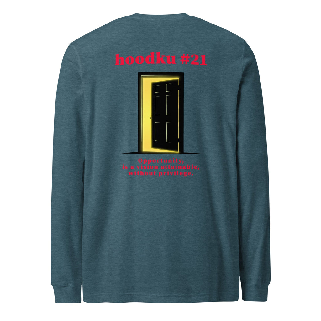 hoodku 21 Men's Long Sleeve Tee - Stark Reality Intellectual Apparel
