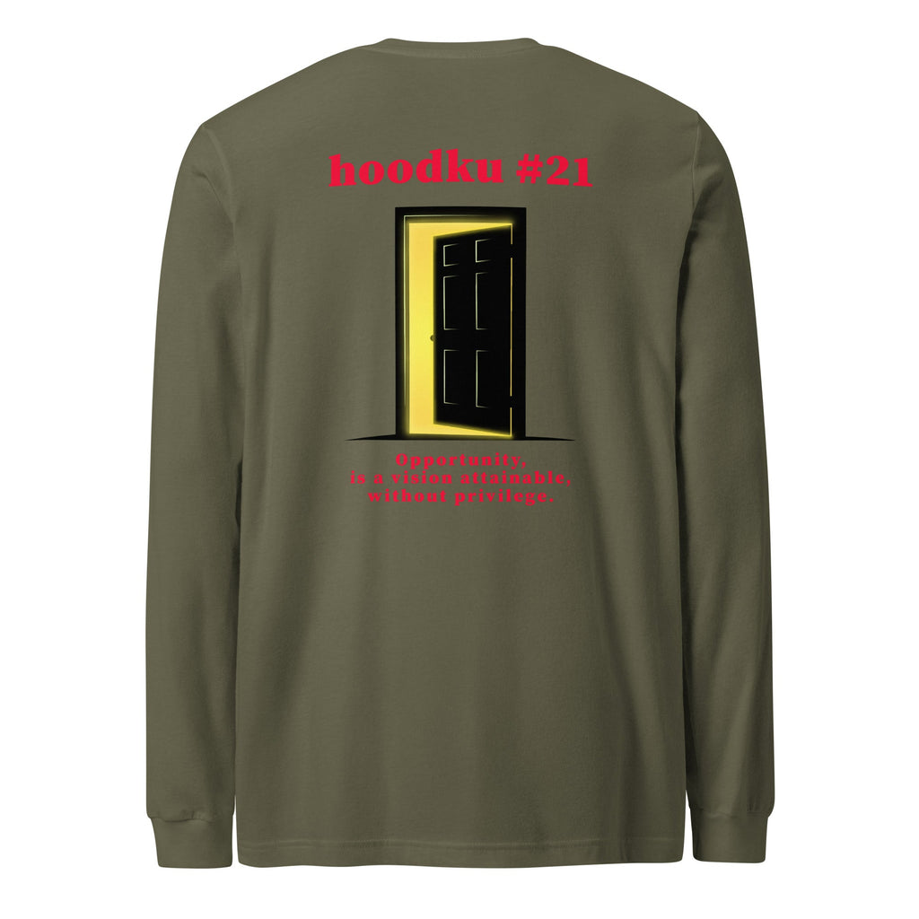 hoodku 21 Men's Long Sleeve Tee - Stark Reality Intellectual Apparel