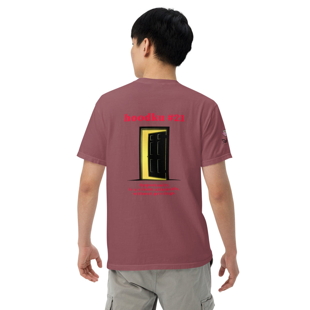 hoodku 21/possibility Men's Edition garment - dyed heavyweight t-shirt - Stark Reality Intellectual Apparel