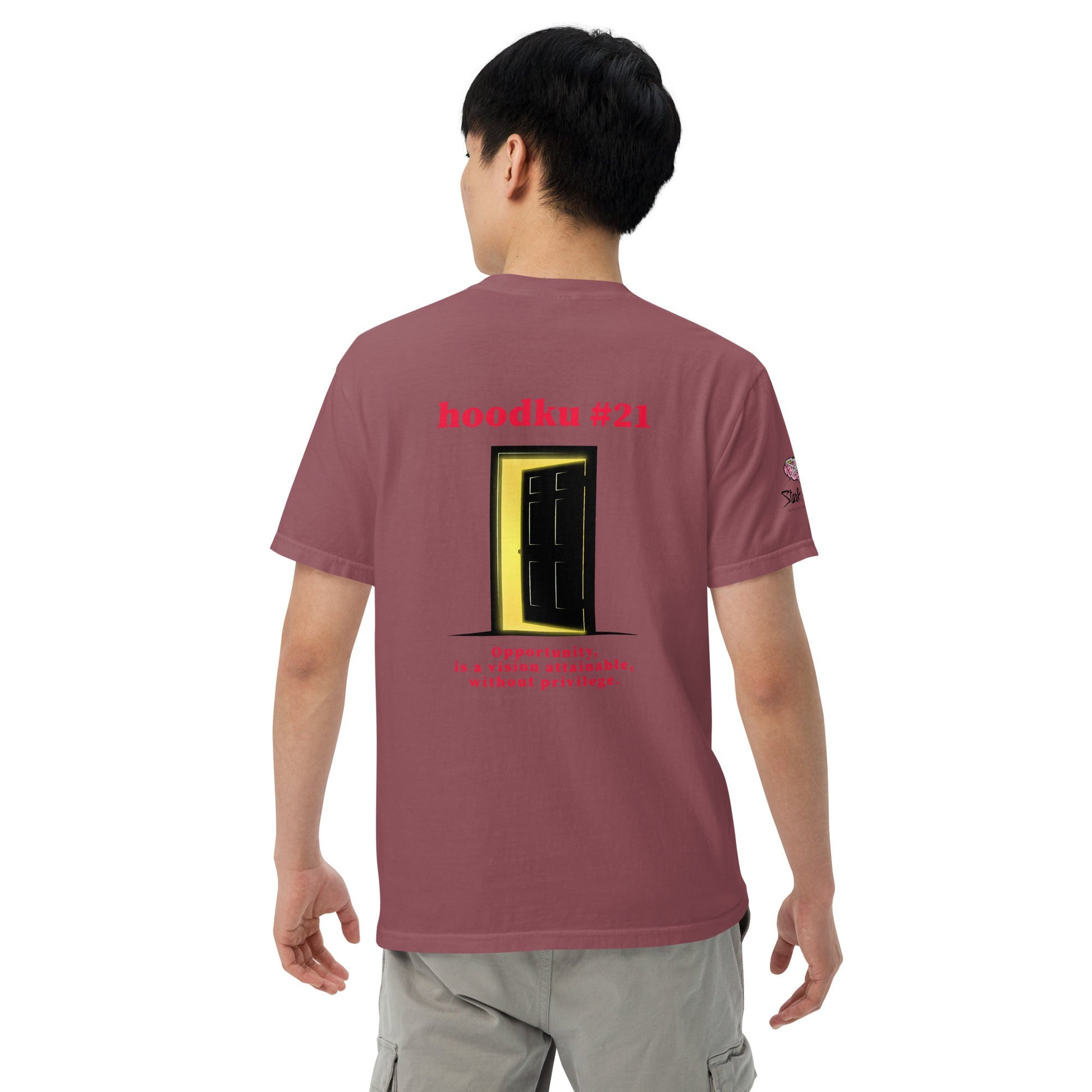 hoodku 21/possibility Men's Edition garment - dyed heavyweight t-shirt - Stark Reality Intellectual Apparel