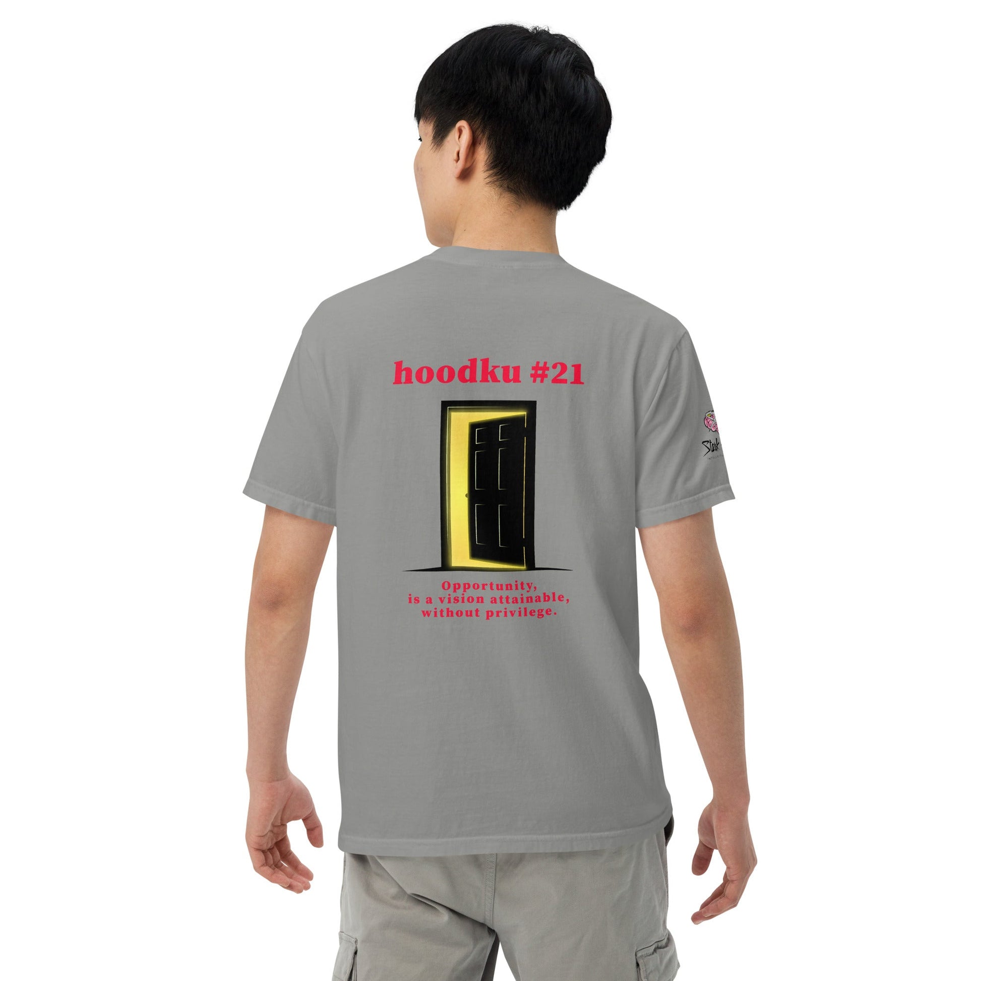 hoodku 21/possibility Men's Edition garment - dyed heavyweight t-shirt - Stark Reality Intellectual Apparel
