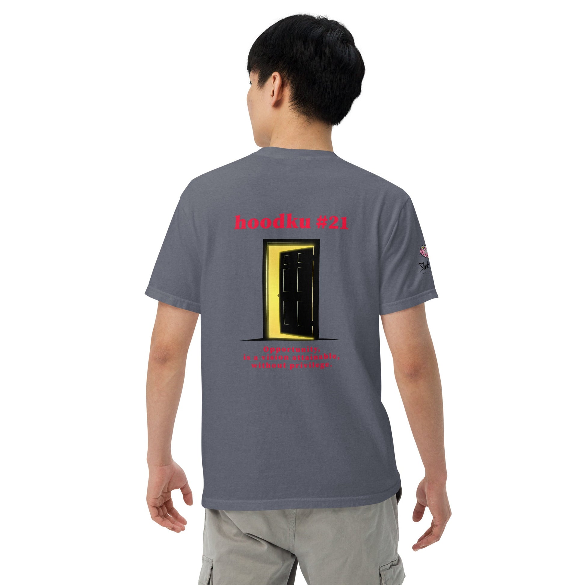 hoodku 21/possibility Men's Edition garment - dyed heavyweight t-shirt - Stark Reality Intellectual Apparel