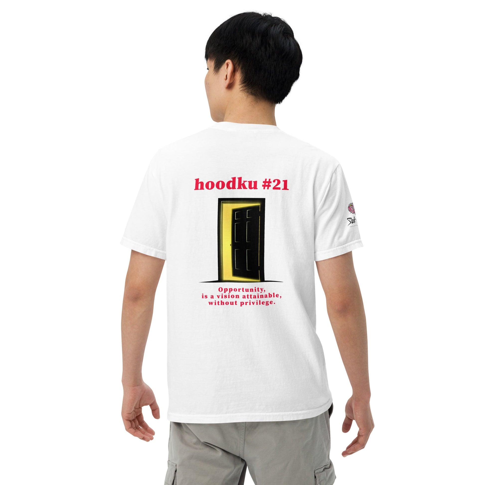 hoodku 21/possibility Men's Edition garment - dyed heavyweight t-shirt - Stark Reality Intellectual Apparel