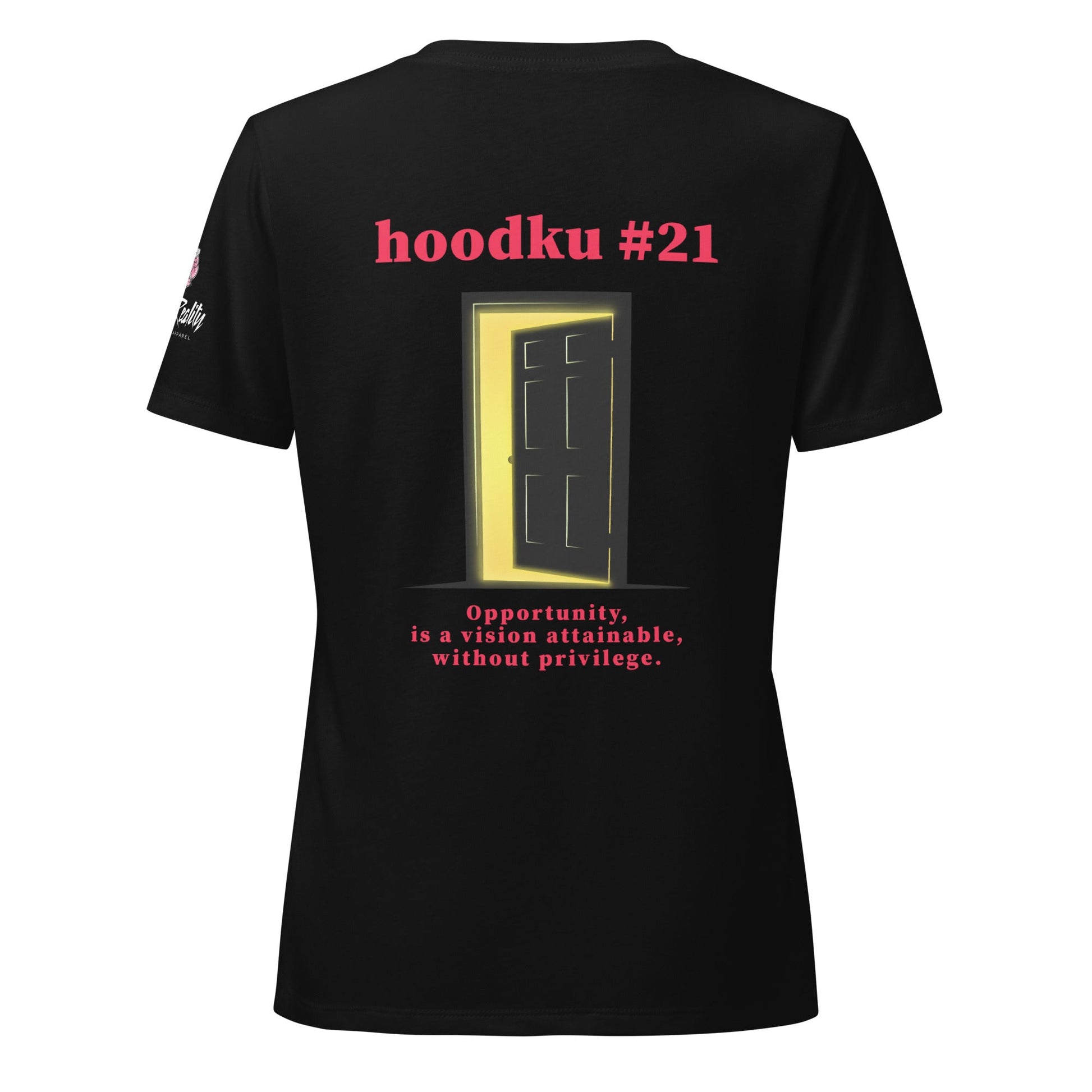 hoodku 21/possibilty Edition Women’s relaxed V - neck t-shirt - Stark Reality Intellectual Apparel
