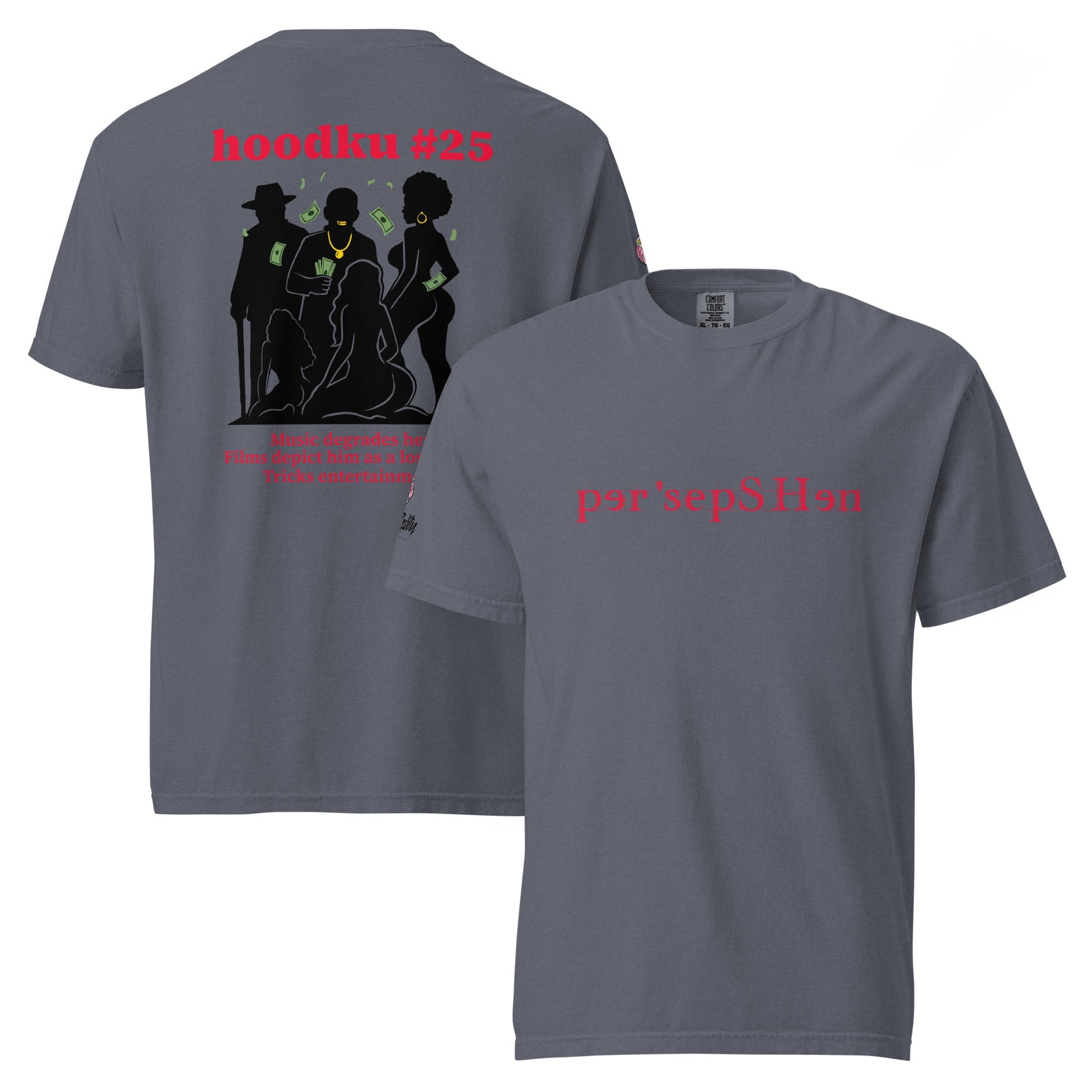 hoodku 25 Men's garment - dyed heavyweight t-shirt - Stark Reality Intellectual Apparel