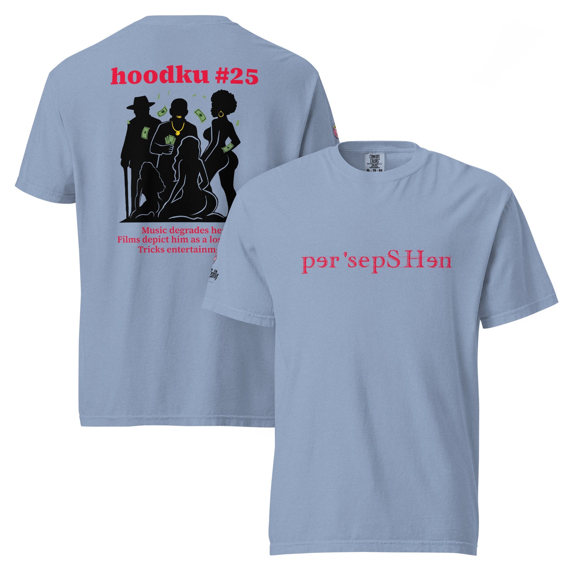 hoodku 25 Men's garment - dyed heavyweight t-shirt - Stark Reality Intellectual Apparel