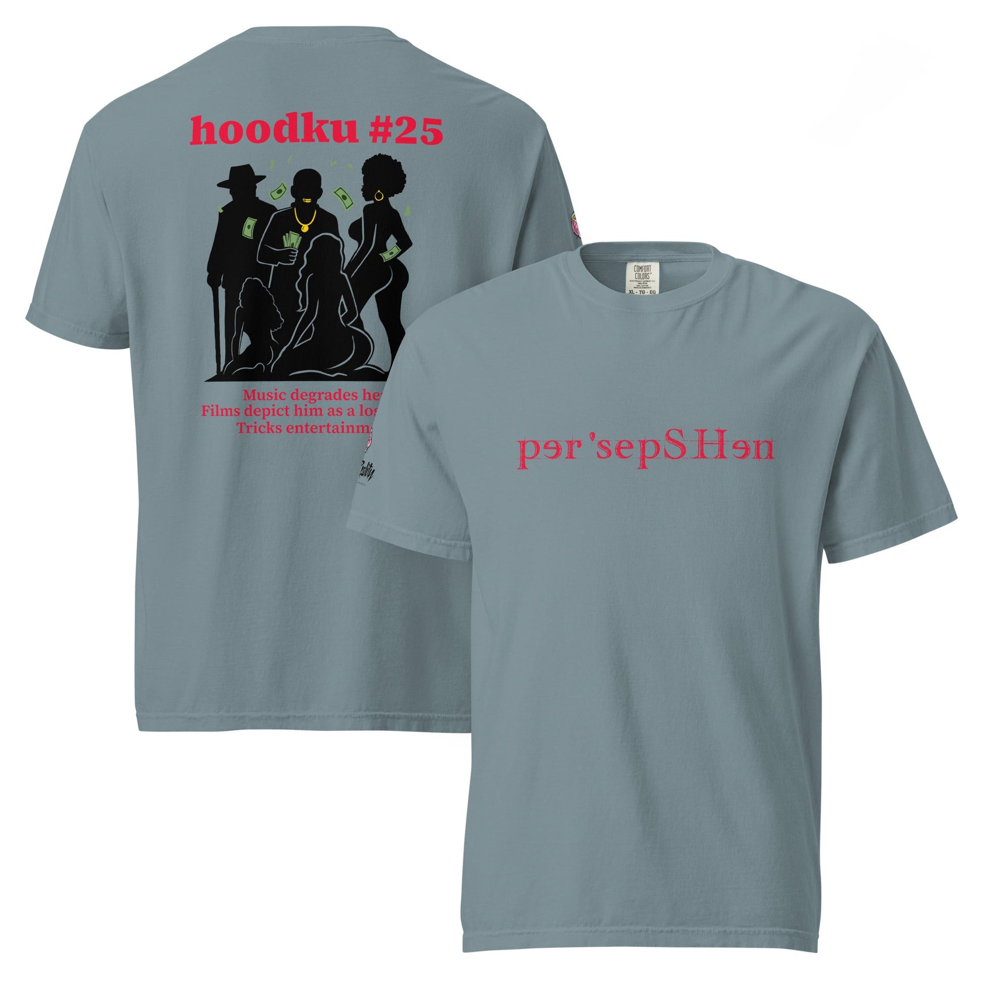 hoodku 25 Men's garment - dyed heavyweight t-shirt - Stark Reality Intellectual Apparel