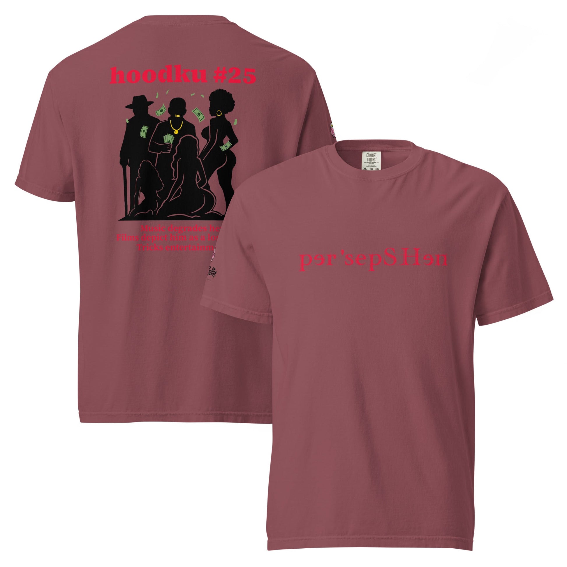 hoodku 25 Men's garment - dyed heavyweight t-shirt - Stark Reality Intellectual Apparel