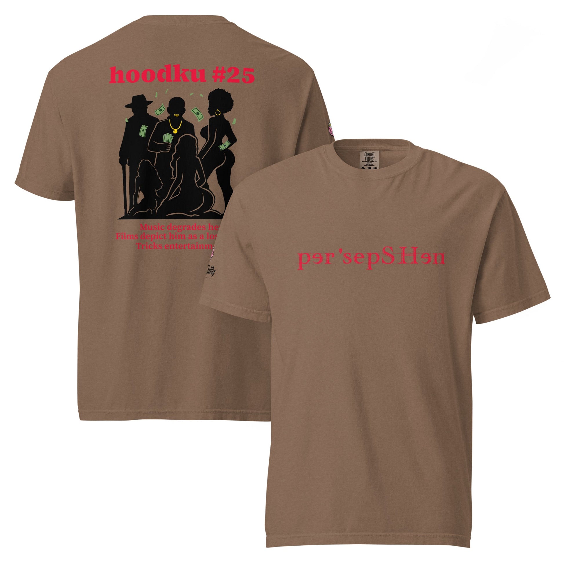 hoodku 25 Men's garment - dyed heavyweight t-shirt - Stark Reality Intellectual Apparel