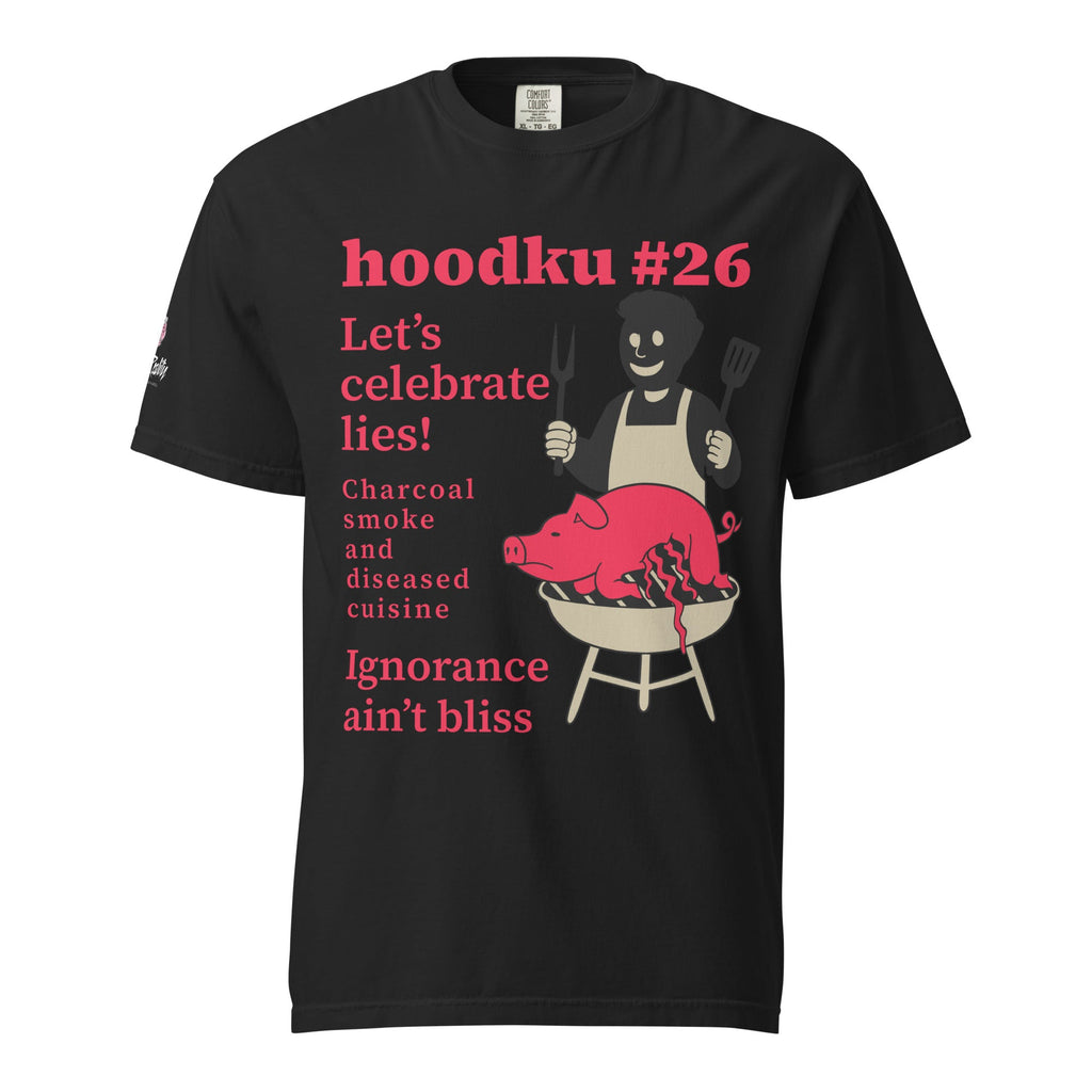 hoodku 26/Front Basic Men's garment - dyed heavyweight t-shirt - Stark Reality Intellectual Apparel