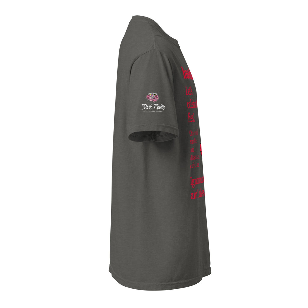 hoodku 26/Front Basic Men's garment - dyed heavyweight t-shirt - Stark Reality Intellectual Apparel