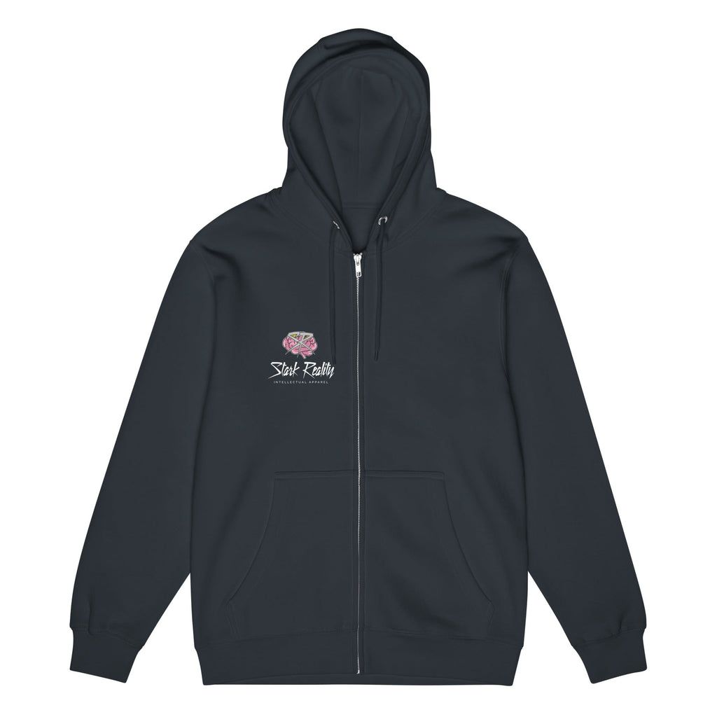 hoodku 40 Men's Premium full zip hoodie - Stark Reality Intellectual Apparel