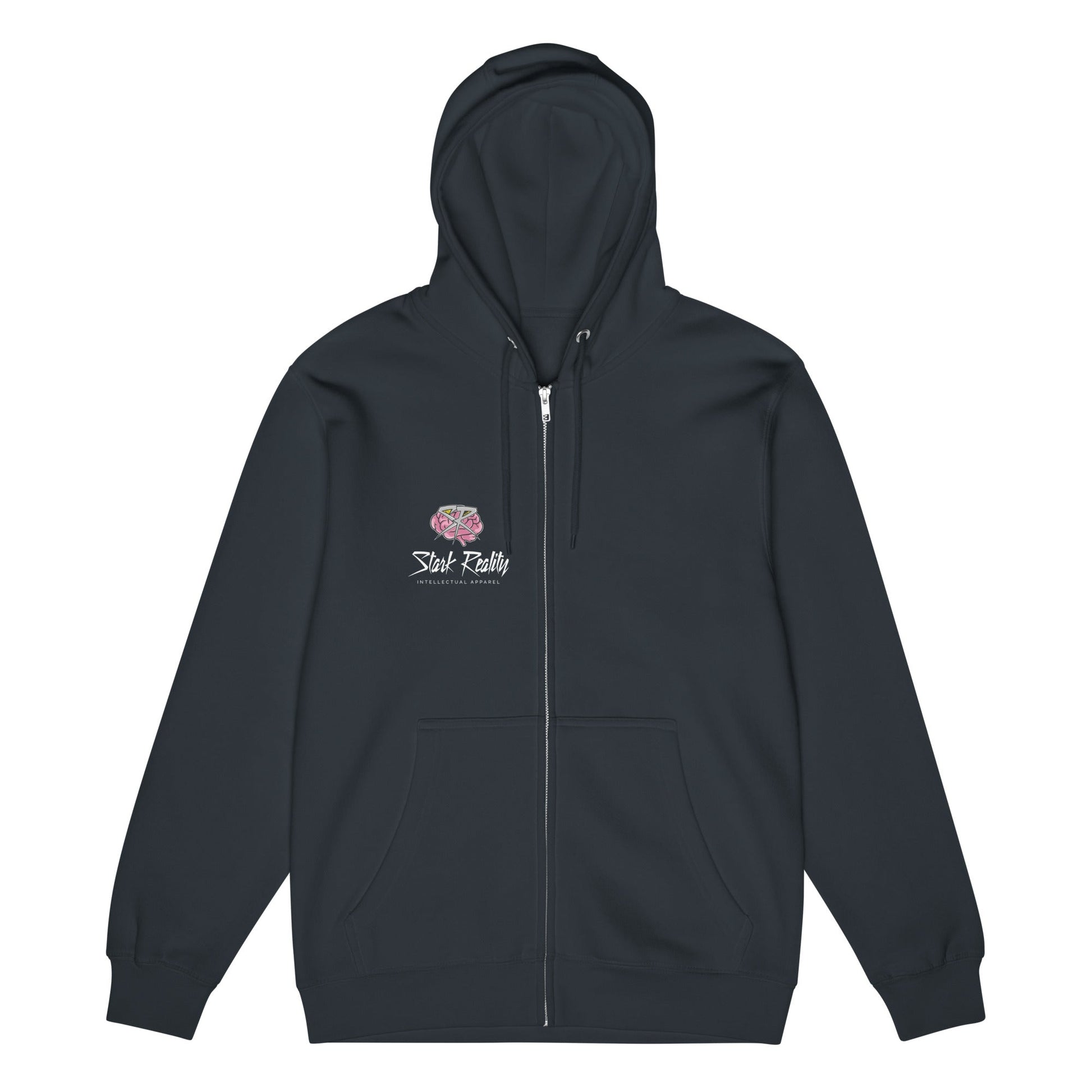hoodku 40 Men's Premium full zip hoodie - Stark Reality Intellectual Apparel