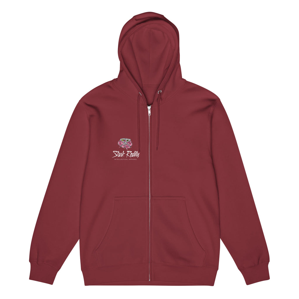 hoodku 40 Men's Premium full zip hoodie - Stark Reality Intellectual Apparel