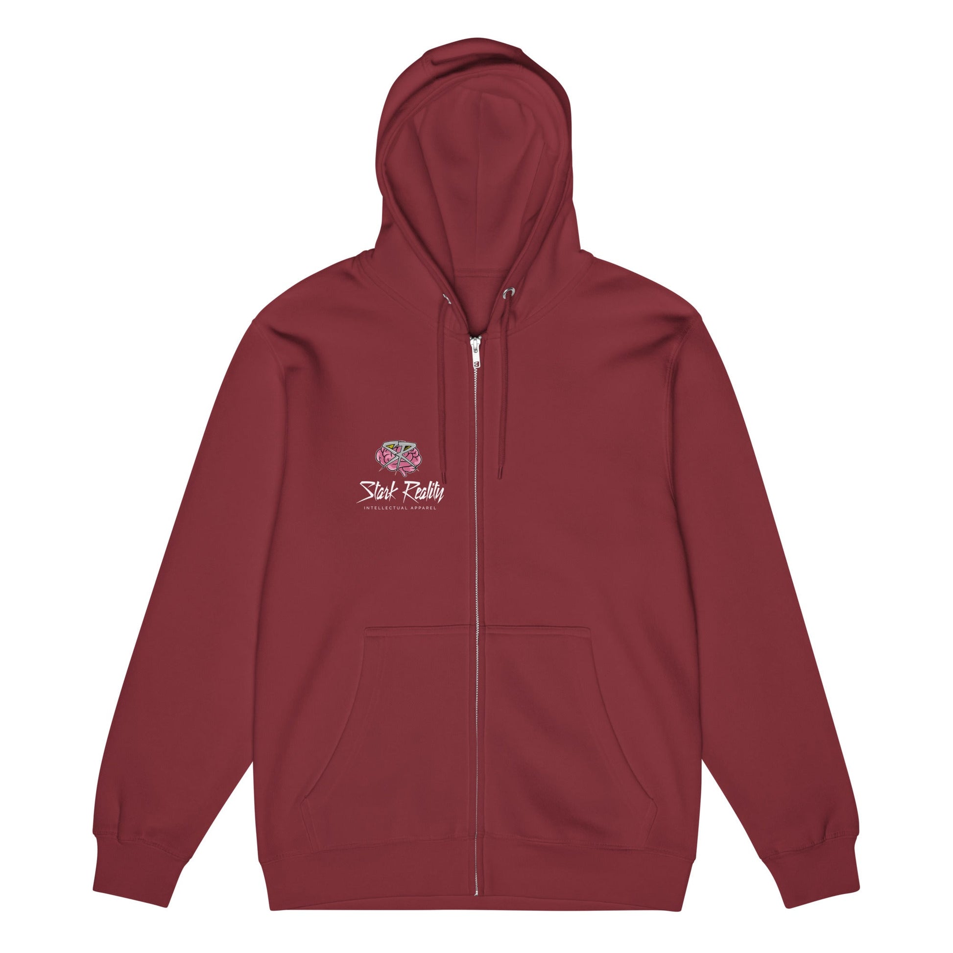 hoodku 40 Men's Premium full zip hoodie - Stark Reality Intellectual Apparel