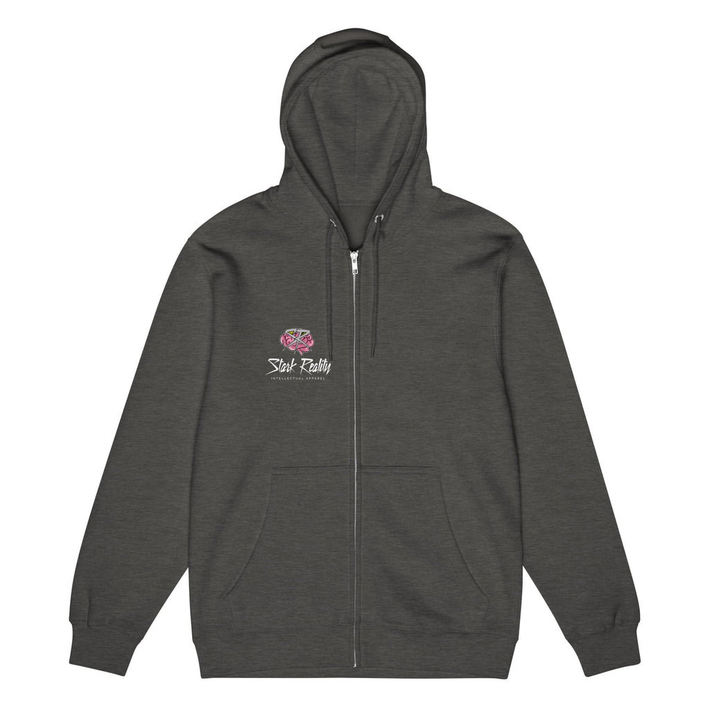 hoodku 40 Men's Premium full zip hoodie - Stark Reality Intellectual Apparel