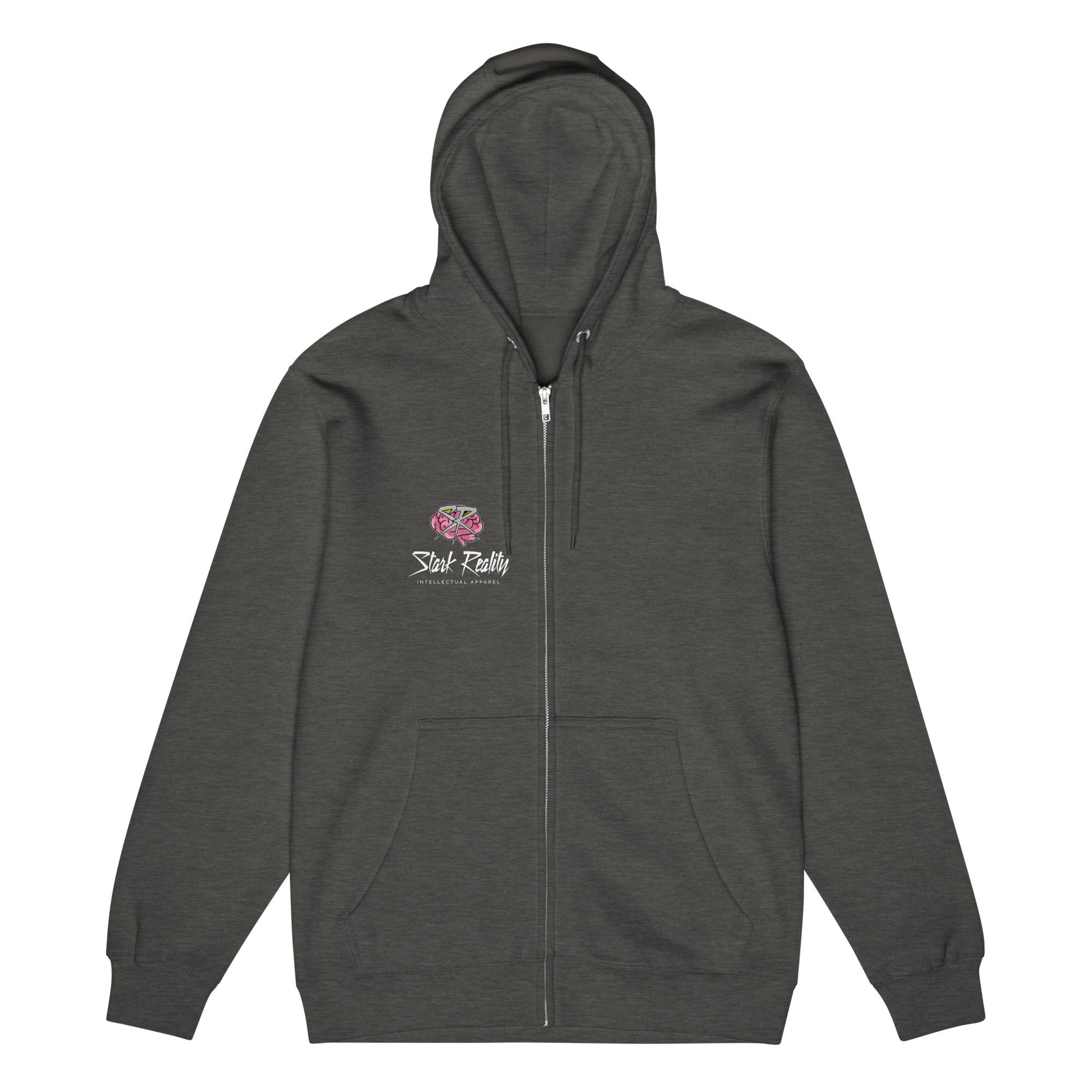 hoodku 40 Men's Premium full zip hoodie - Stark Reality Intellectual Apparel