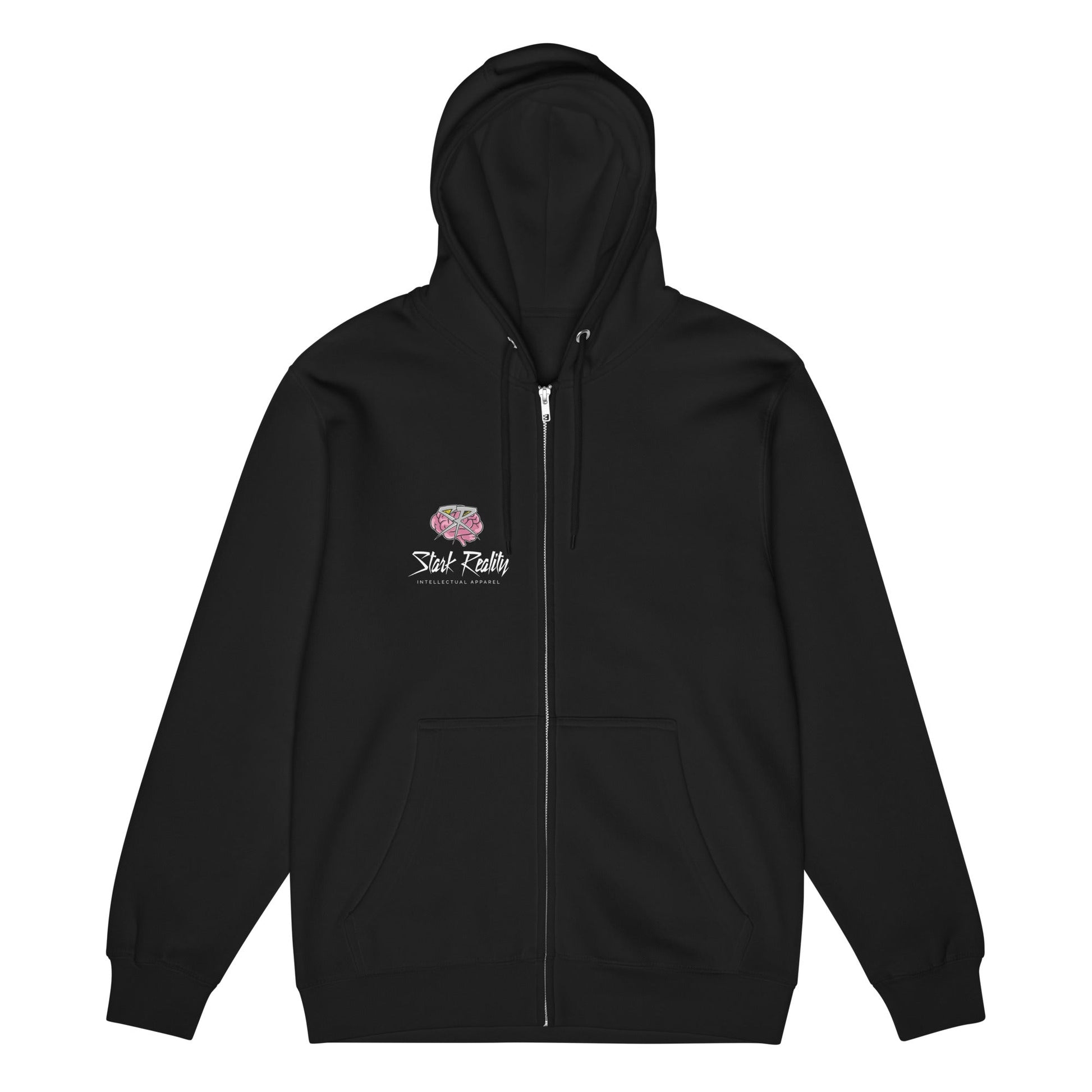 hoodku 40 Men's Premium full zip hoodie - Stark Reality Intellectual Apparel