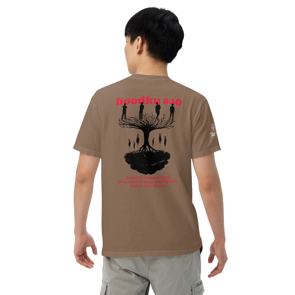 hoodku 40/ pre - faund Edition Men's garment - dyed heavyweight t-shirt - Stark Reality Intellectual Apparel