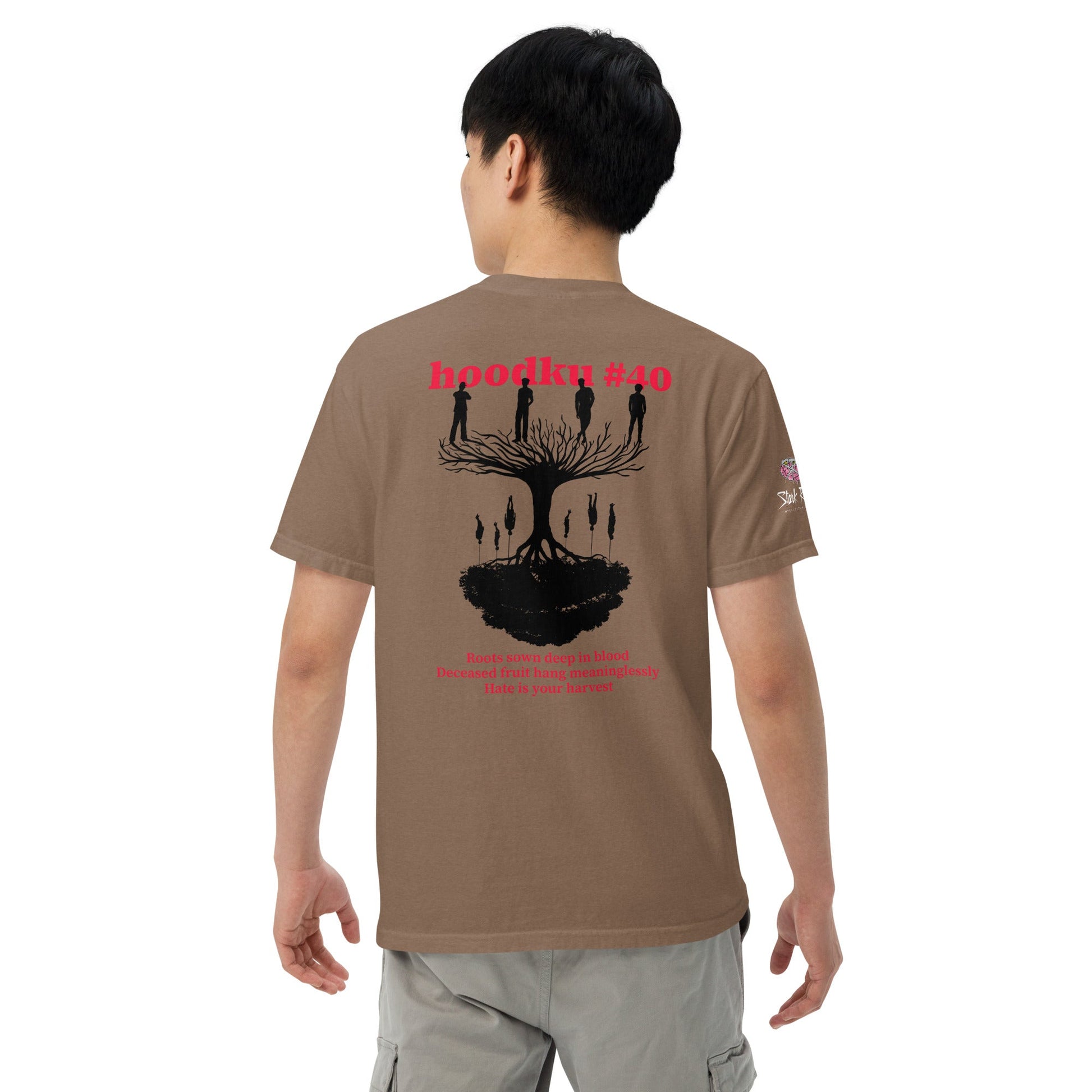 hoodku 40/ pre - faund Edition Men's garment - dyed heavyweight t-shirt - Stark Reality Intellectual Apparel
