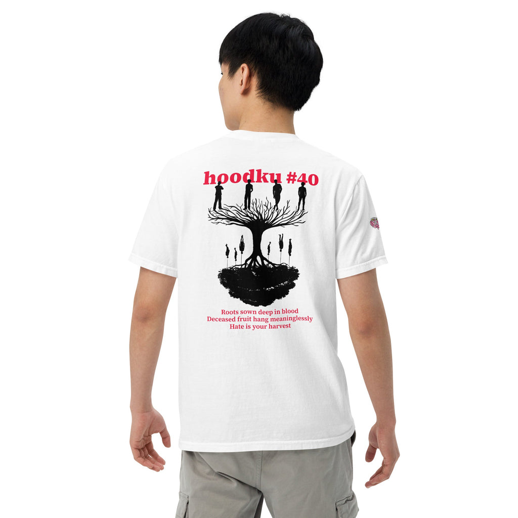 hoodku 40/ pre - faund Edition Men's garment - dyed heavyweight t-shirt - Stark Reality Intellectual Apparel